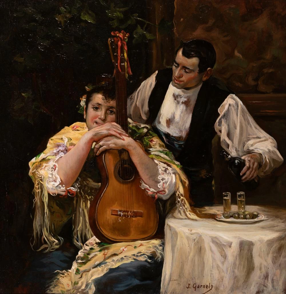José Garnelo y Alda - Scena andalusa